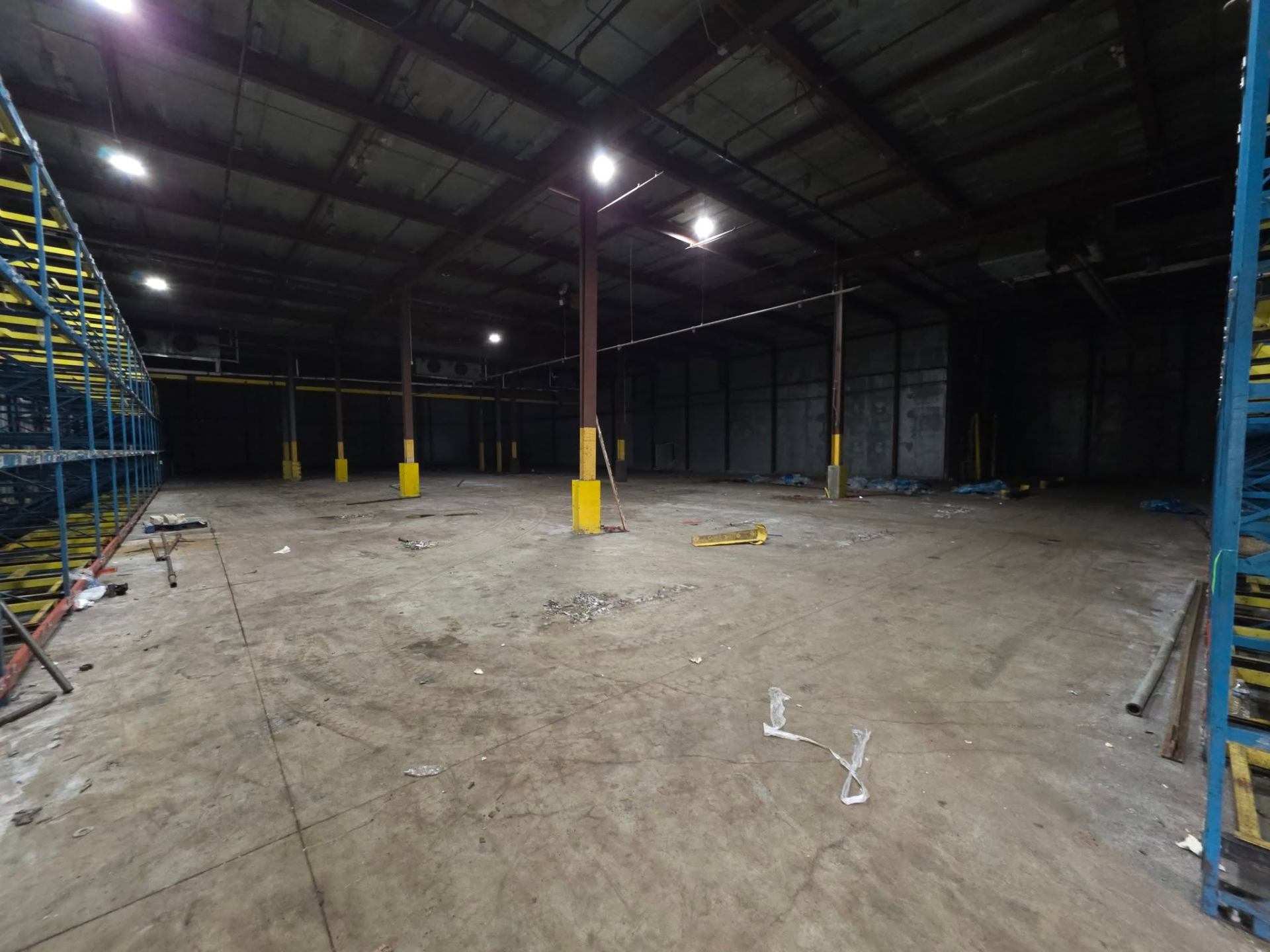 Warehouse cleared and floor swept
